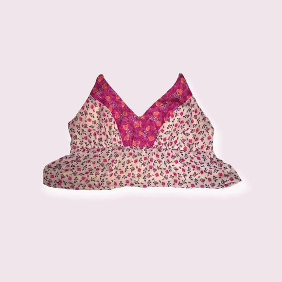 Old Navy Floral  Cropped Halter Top - Picture 1 of 4